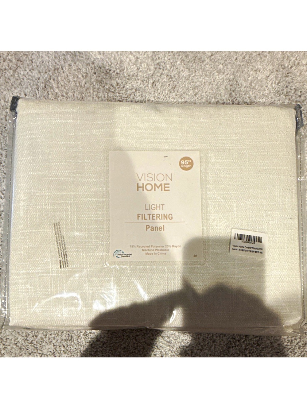 Light-Filtering Curtain Panel in Ivory